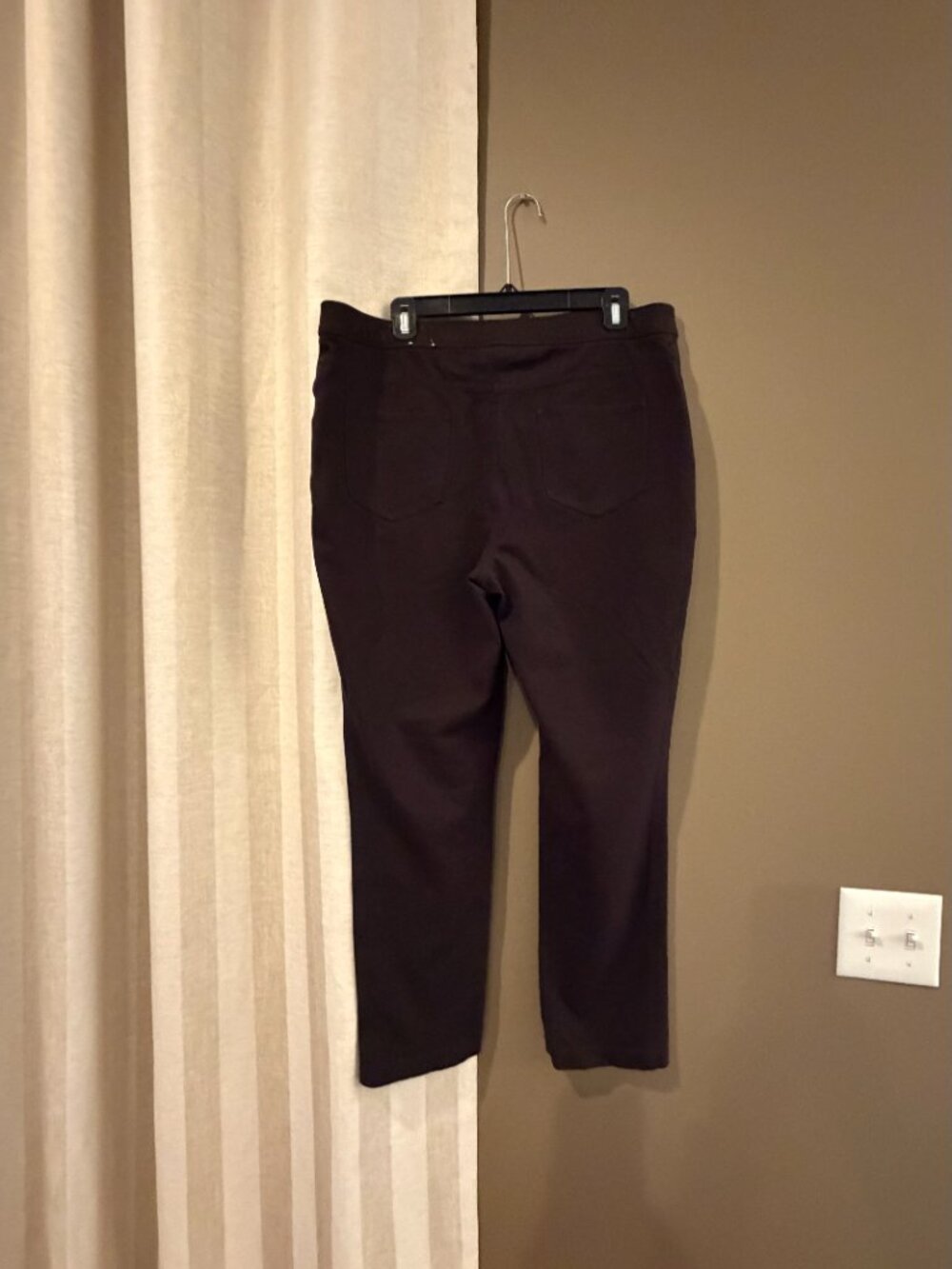 Chico's Women's Chocoloate Brown Stretch Pant Comfy, Neutral, Size Large - Picture 4 of 14